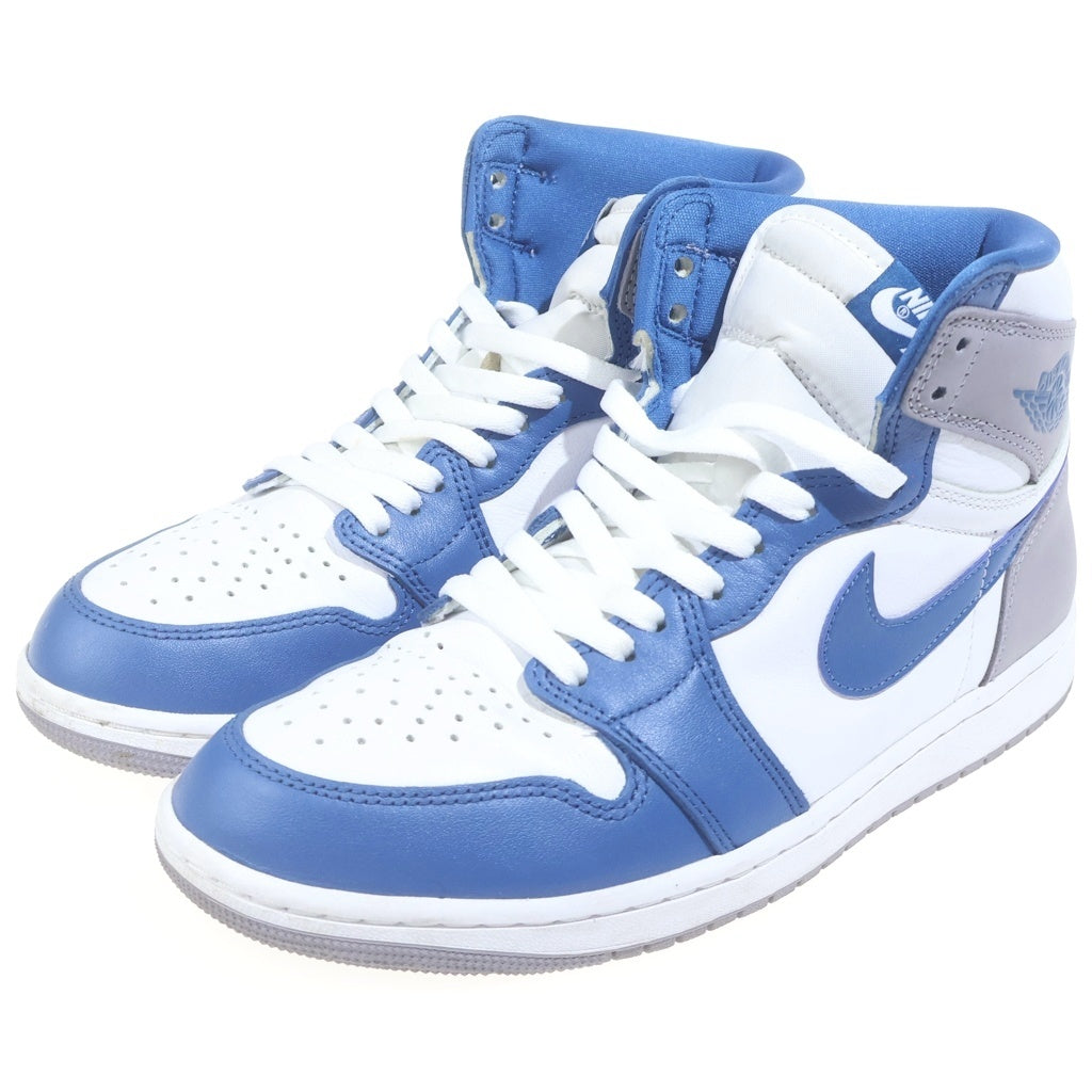 NIKE(ナイキ) AIR JORDAN 1 HIGH OG TRUE BLUE エアジョーダン1 トゥルーブルー ハイカットスニーカー ブルー/グレー US9.5/27.5cm DZ5485-410