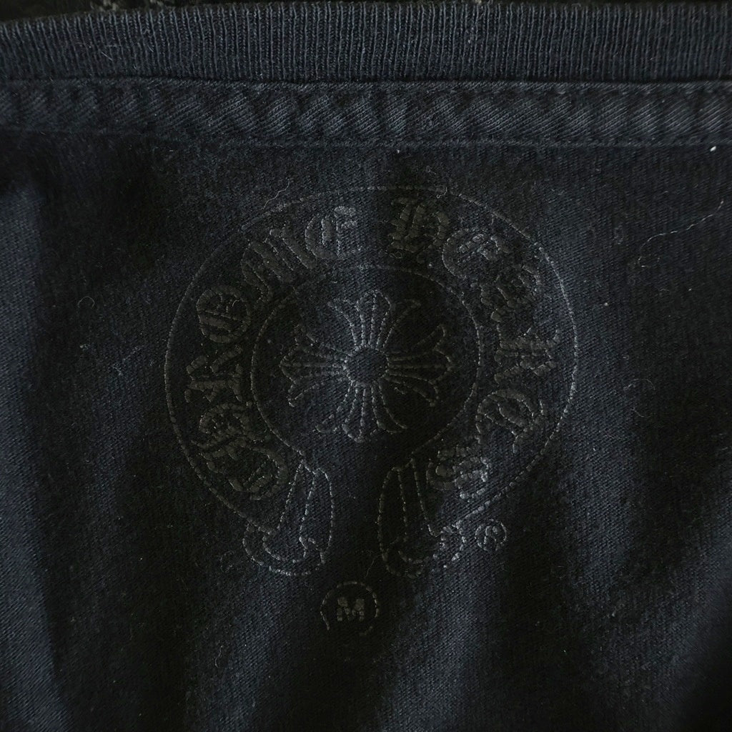 CHROME HEARTS(クロムハーツ) CH PLUS L/S TEE ブロッククロス プリント クルーネック ロングスリーブ 長袖Tシャツ ロンT ブラック