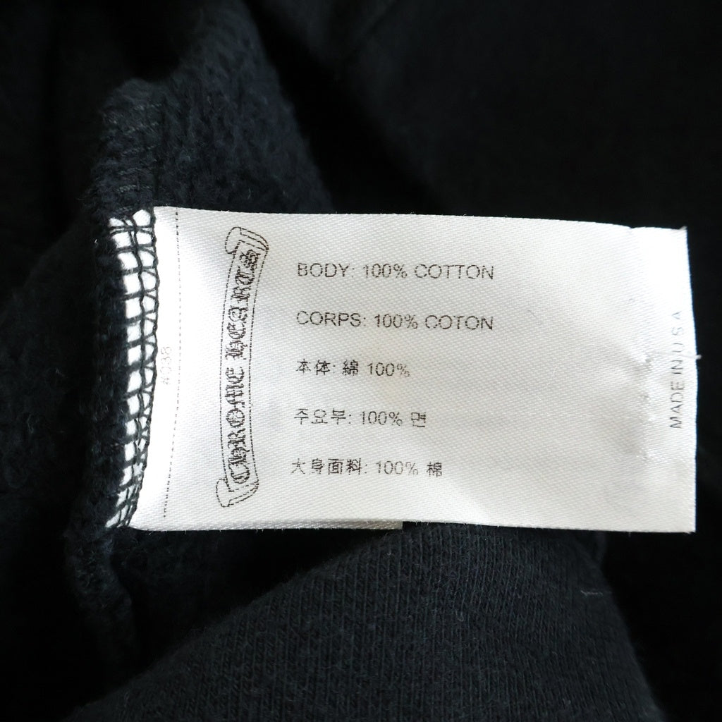 CHROME HEARTS(クロムハーツ) SWTSHRT PLVR 袖フローラルバックホースシュープリントプルオーバーパーカー フーディー ブラック