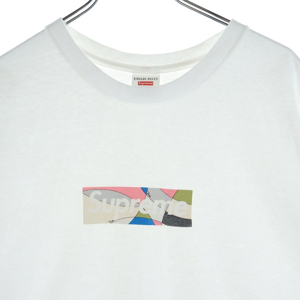 SUPREME(シュプリーム) 21SS Emilio Pucci Box Logo Tee エミリオプッチ ボックスロゴ 半袖Tシャツ カットソー ホワイト