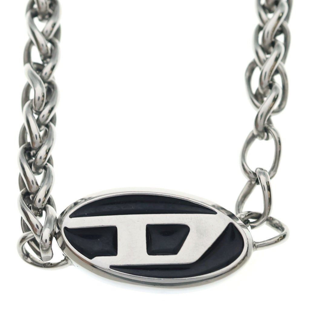 DIESEL(ディーゼル) オーバルD ロゴ チェーンネックレス シルバー DX1470040