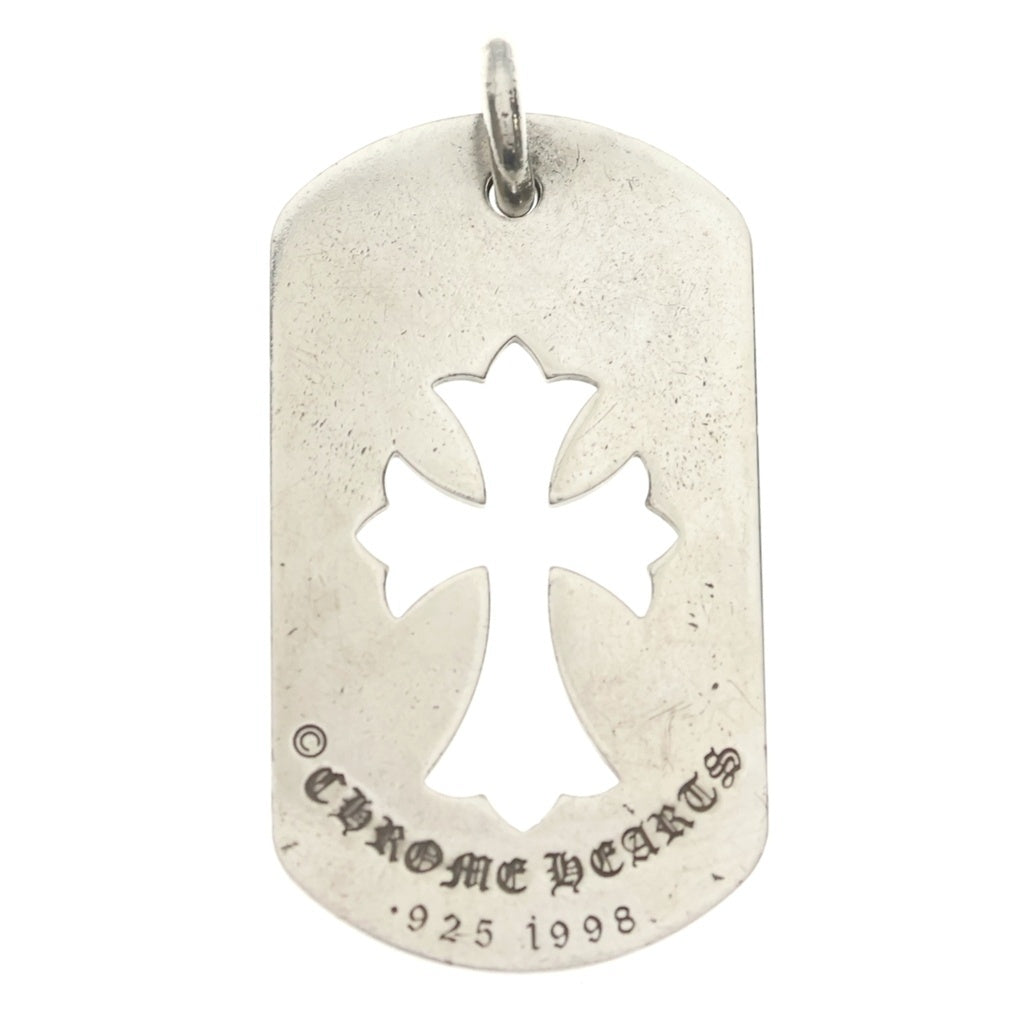 CHROME HEARTS(クロムハーツ) D TAG LRG CO CRS カットアウトクロスドッグタグ ラージ ペンダントトップ シルバー BCA239