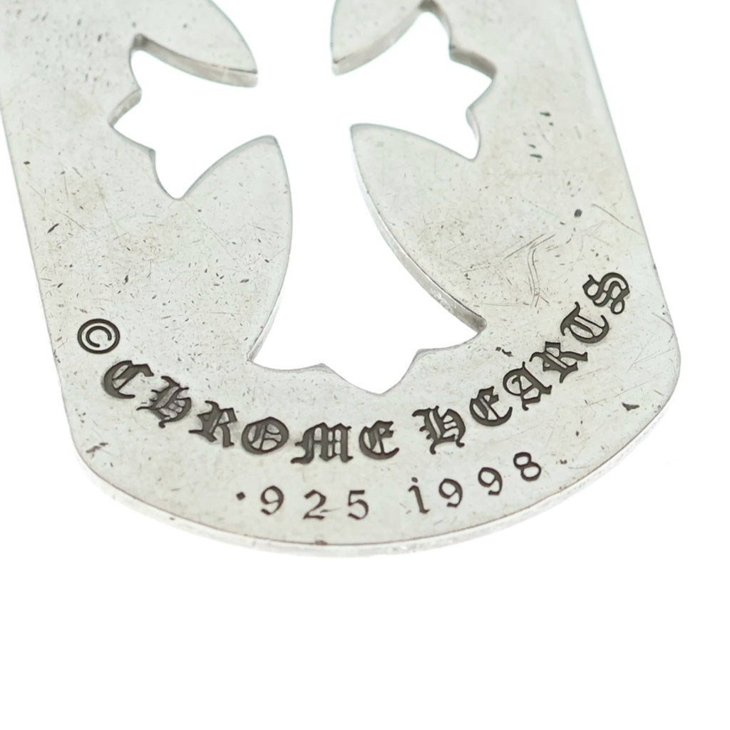 CHROME HEARTS(クロムハーツ) D TAG LRG CO CRS カットアウトクロスドッグタグ ラージ ペンダントトップ シルバー BCA239
