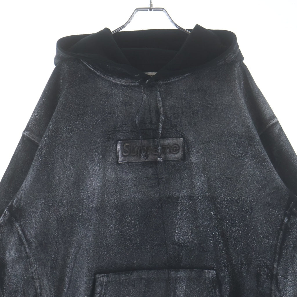 SUPREME(シュプリーム) 24SS×MM6 Maison Margiela Foil Box Logo Hooded Sweatshirt エムエムシックス メゾンマルジェラ ホイル ボックスロゴ プルオーバーパーカー グレー