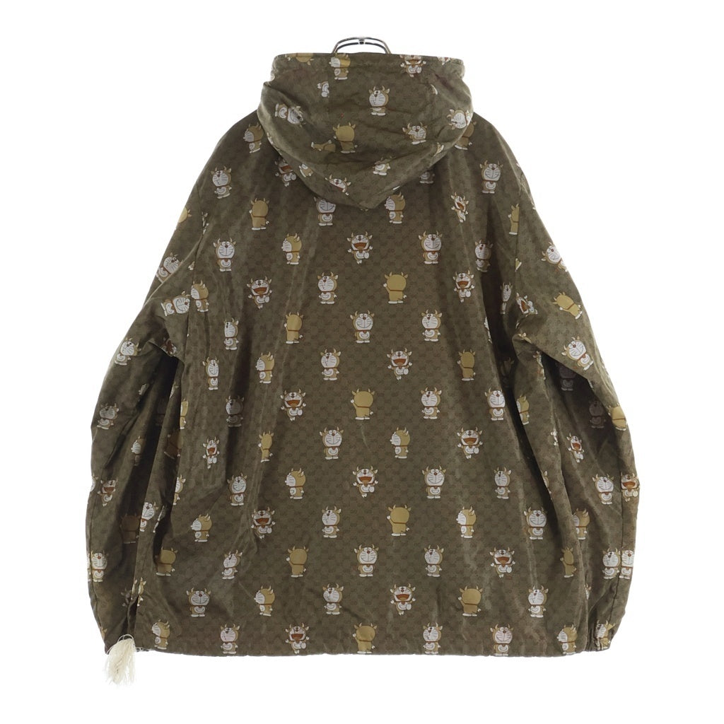 GUCCI(グッチ) × DORAEMON 654754 ドラえもん 牛えもん フーディー ナイロン ジャケット パーカー ブラウン