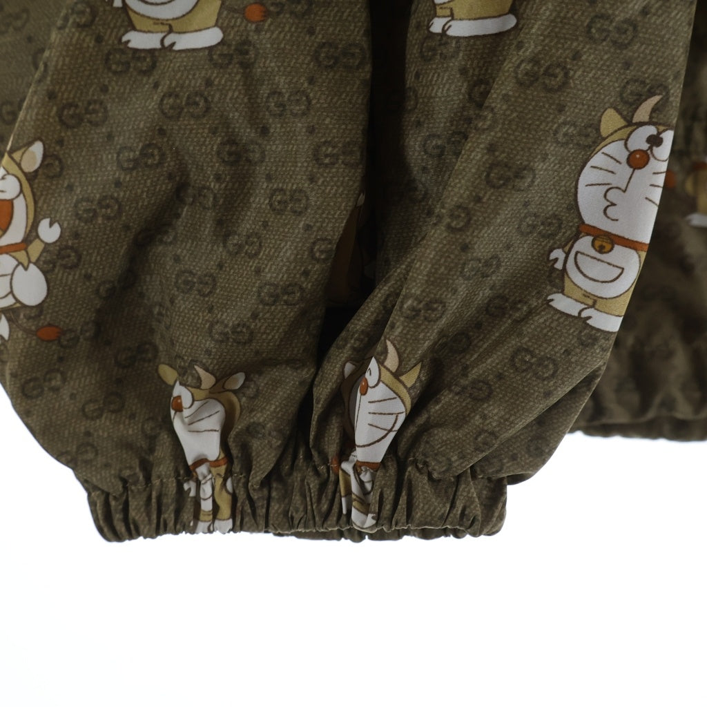 GUCCI(グッチ) × DORAEMON 654754 ドラえもん 牛えもん フーディー ナイロン ジャケット パーカー ブラウン