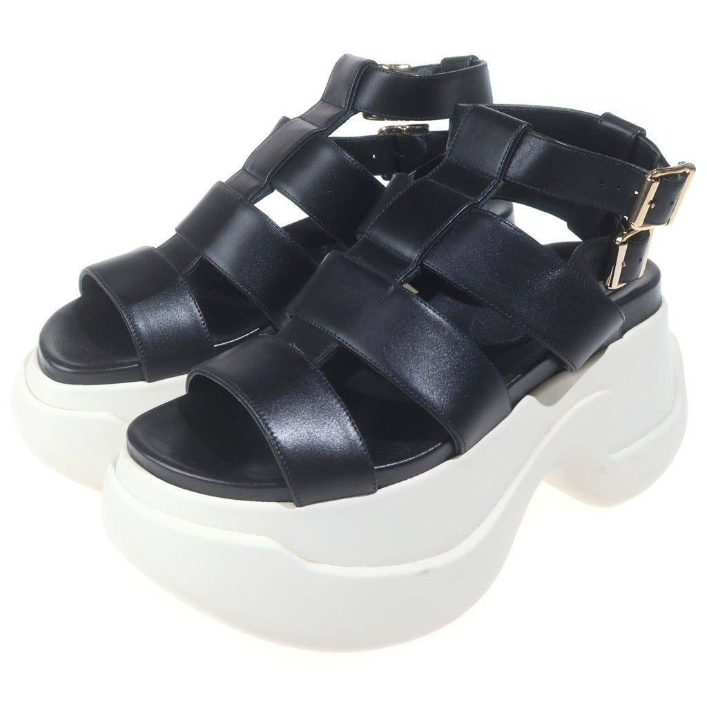 MARNI(マルニ) GLADIATOR PLATFORMS グラディエイター ハイカットサンダル ブラック/ホワイト SAMS017208 レディース