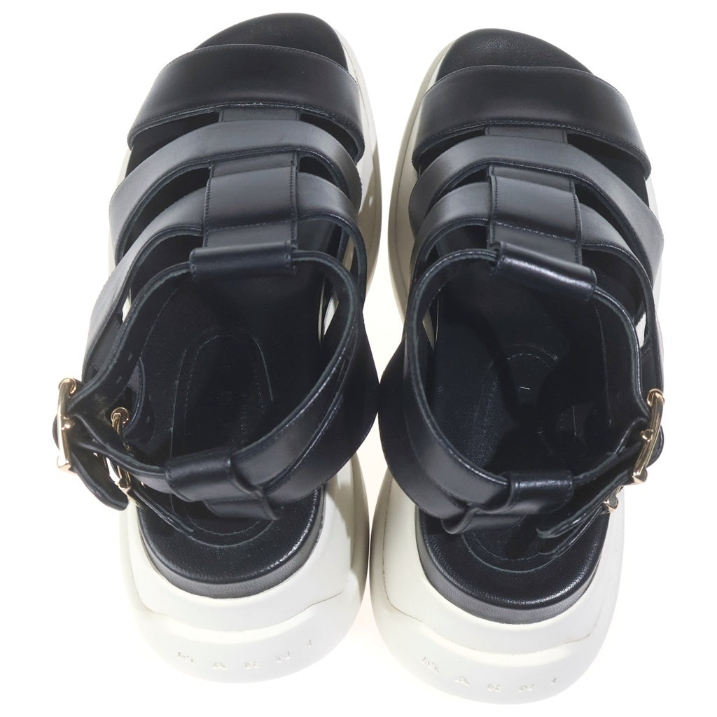 MARNI(マルニ) GLADIATOR PLATFORMS グラディエイター ハイカットサンダル ブラック/ホワイト SAMS017208 レディース