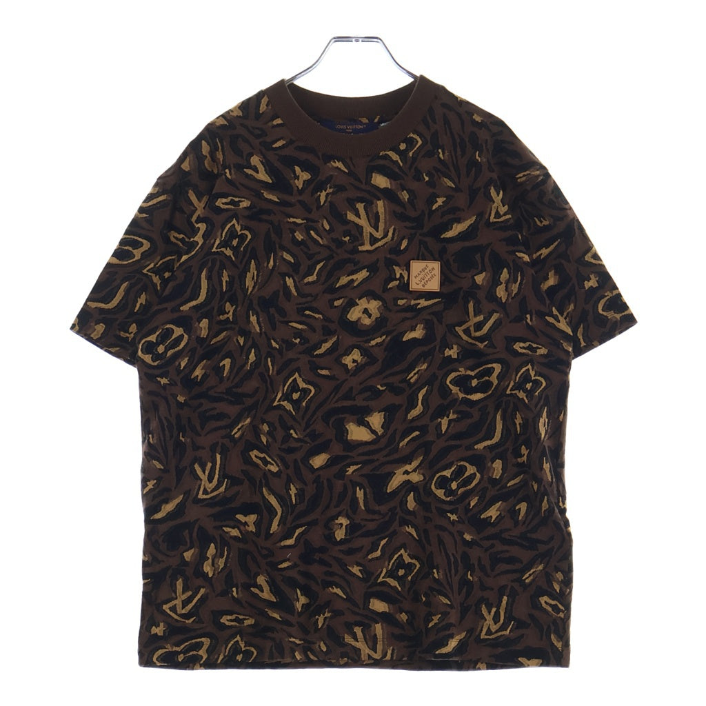 LOUIS VUITTON(ルイヴィトン) 25AW モノグラム ジャガード 半袖Tシャツ カットソー ブラウン RM252M XMY HTY67W