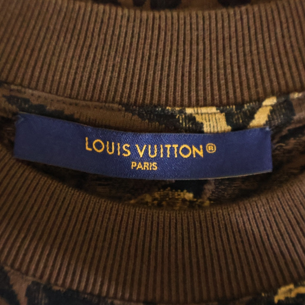 LOUIS VUITTON(ルイヴィトン) 25AW モノグラム ジャガード 半袖Tシャツ カットソー ブラウン RM252M XMY HTY67W
