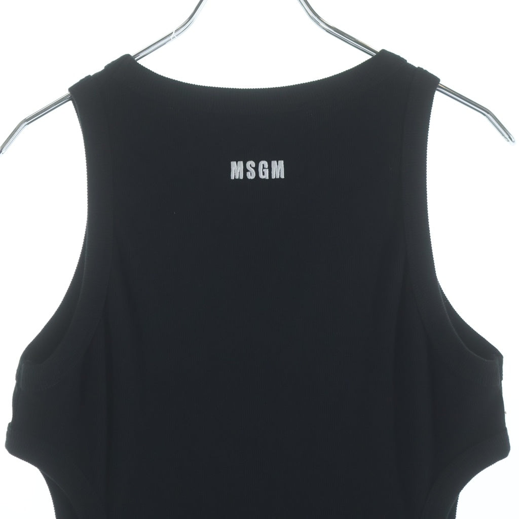MSGM(エムエスジーエム) カットアウト ノースリーブ マキシドレス ロングワンピース ブラック レディース 3441MDA61