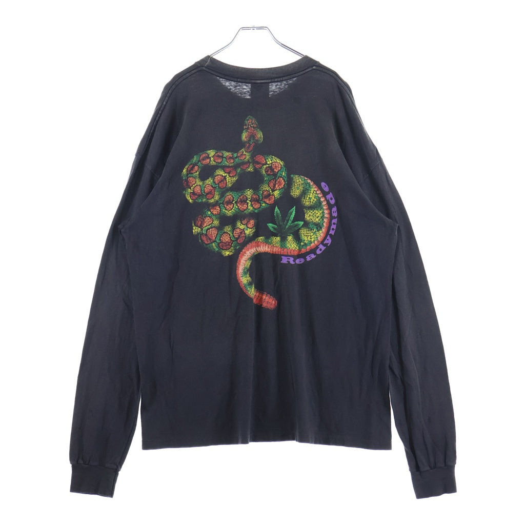 READY MADE(レディメイド) 24SS SNAKE Long Sleeve スネイク 長袖カットソー ブラック RE-CO-BK-00-00-282