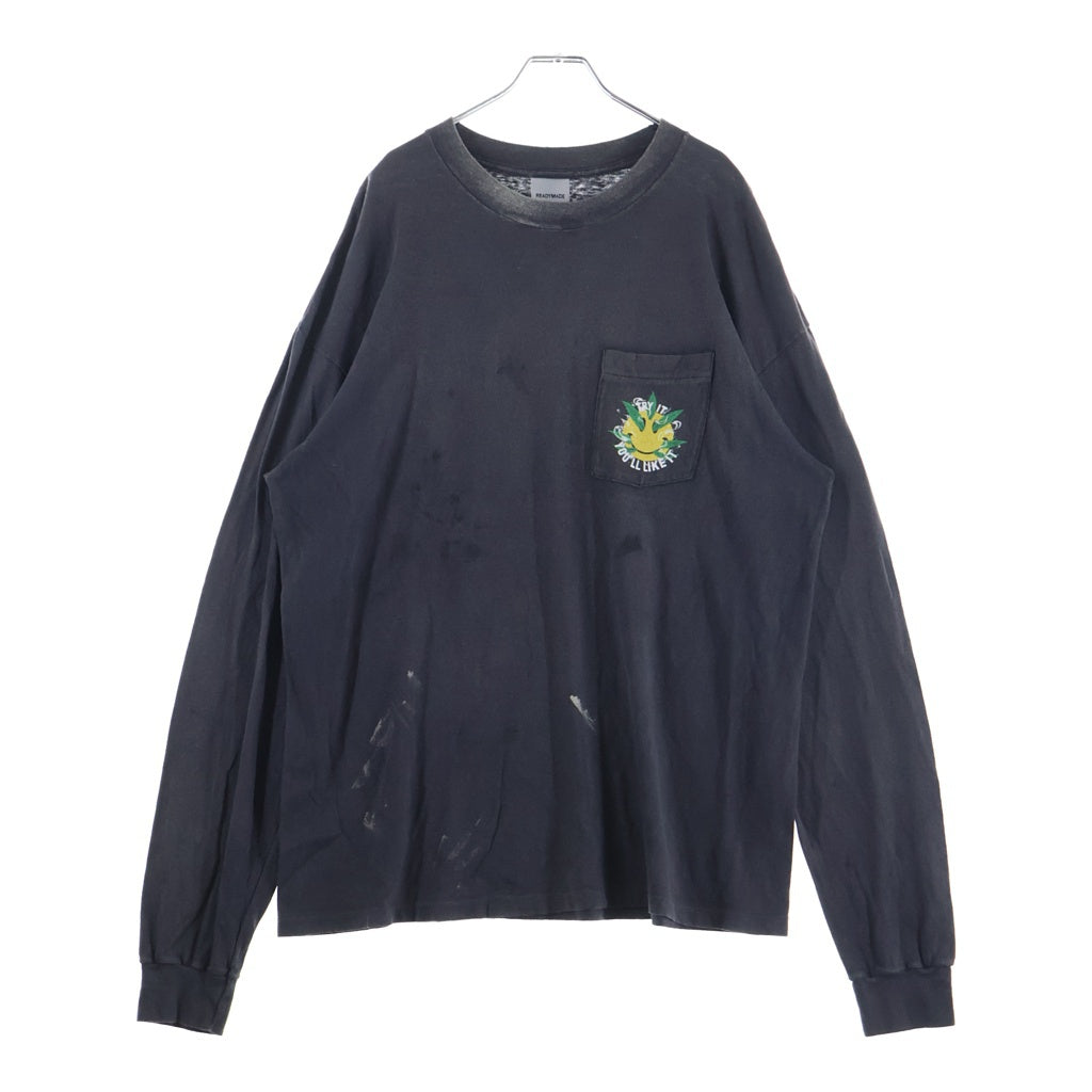 READY MADE(レディメイド) 24SS SNAKE Long Sleeve スネイク 長袖カットソー ブラック RE-CO-BK-00-00-282