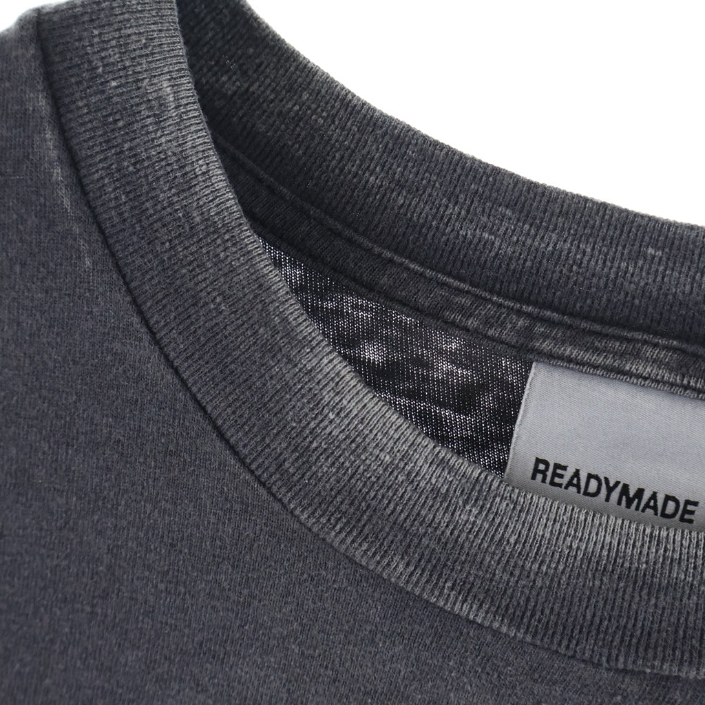 READY MADE(レディメイド) SMILE TEE スマイルプリント コットンクルーネック半袖Tシャツ ブラック RE-CO-BK-00-00-279