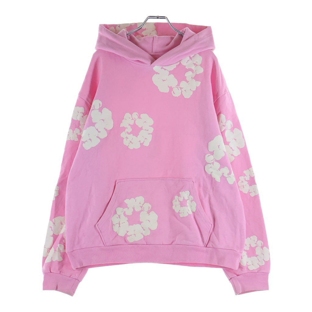 DENIM TEARS(デニムティアーズ) Cotton Wreath Pullover Hoodie コットン フラワー プルオーバーパーカー ピンク