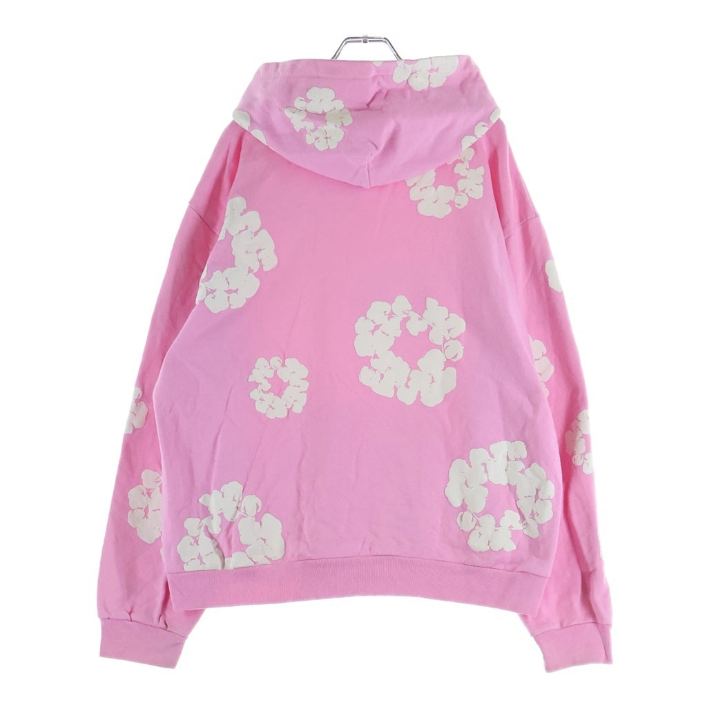 DENIM TEARS(デニムティアーズ) Cotton Wreath Pullover Hoodie コットン フラワー プルオーバーパーカー ピンク