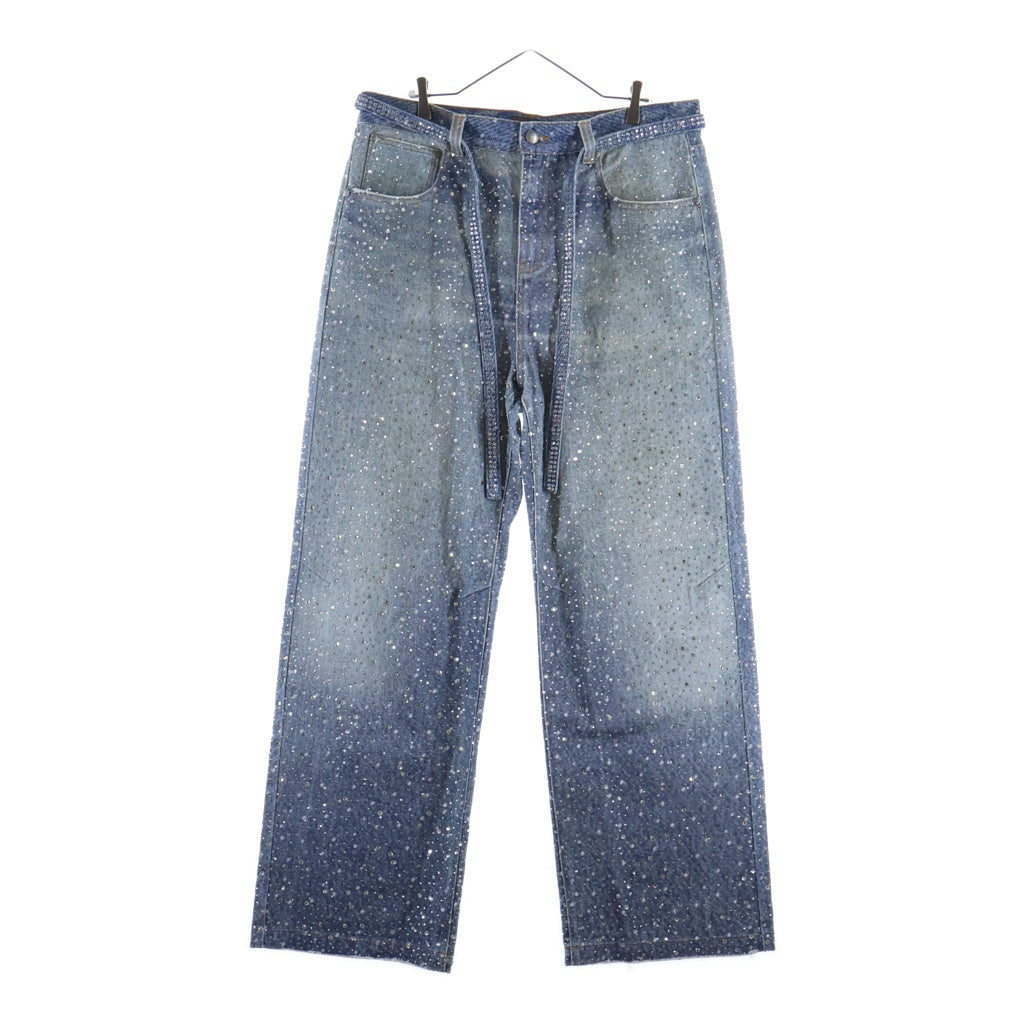BIRTH OF ROYAL CHILD(バースオブロイヤルチャイルド) Swarovski Diamond Pants スパンコール装飾 デニムパンツ インディゴ