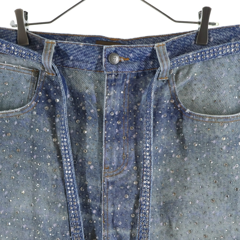 BIRTH OF ROYAL CHILD(バースオブロイヤルチャイルド) Swarovski Diamond Pants スパンコール装飾 デニムパンツ インディゴ