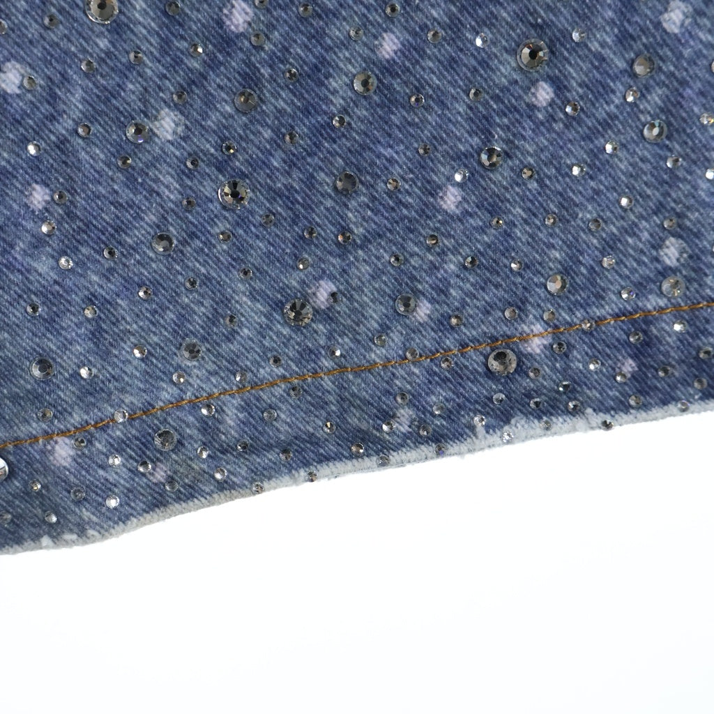 BIRTH OF ROYAL CHILD(バースオブロイヤルチャイルド) Swarovski Diamond Pants スパンコール装飾 デニムパンツ インディゴ