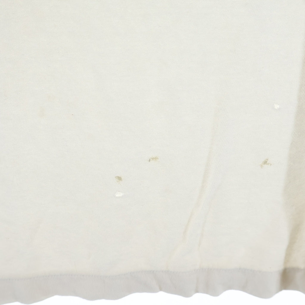 SAINT MICHAEL(セントマイケル) 25SS SAINT YOURSELF SS TEE ヴィンテージ加工 プリント クルーネック 半袖Tシャツ カットソー ホワイト SM-HR8-0000-020