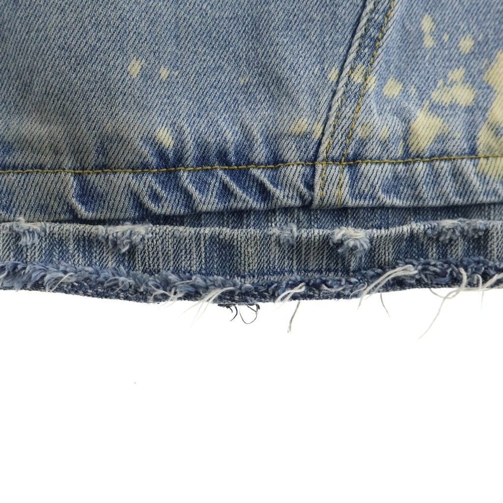 ADER ERROR(アーダーエラー) Inos Distressed Wide Leg Jeans ダメージ加工 ワイドレッグ デニムパンツ インディゴ BNO01SSJE0104BL