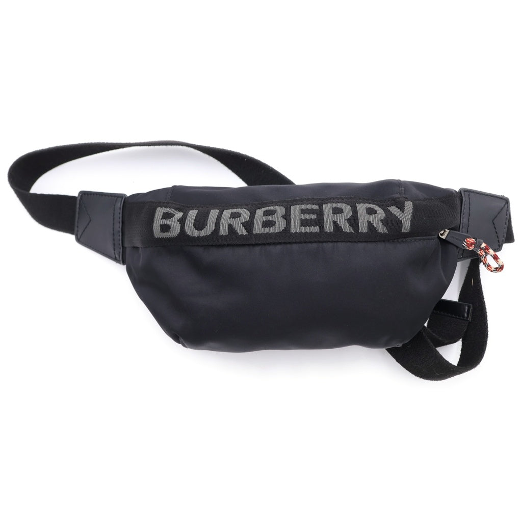 BURBERRY(バーバリー) ロゴディティール ナイロン ソニー バムバッグ ブラック 8025668
