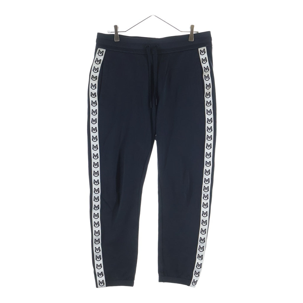 MONCLER(モンクレール) 21SS PANTALONE Side Tape Logo Cotton Sweatpants サイドテープロゴコットンスウェットパンツ G10918H73400 8299R ブラック