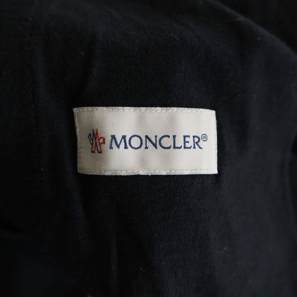 MONCLER(モンクレール) 21SS PANTALONE Side Tape Logo Cotton Sweatpants サイドテープロゴコットンスウェットパンツ G10918H73400 8299R ブラック