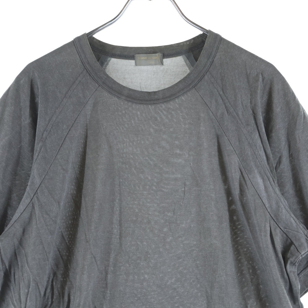 COMME des GARCONS HOMME(コムデギャルソンオム) 袖切替 レーヨン 半袖Tシャツ カットソー グレー HT-020190