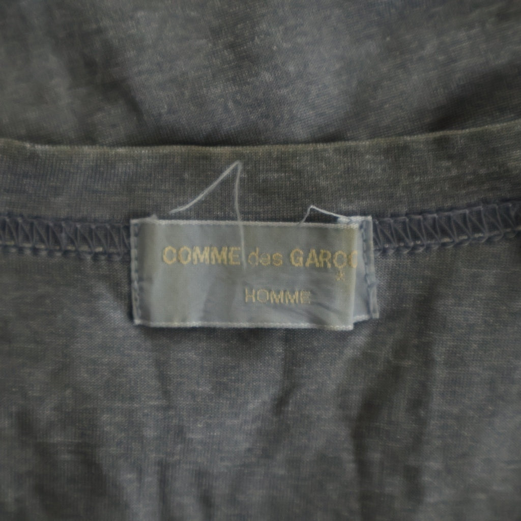 COMME des GARCONS HOMME(コムデギャルソンオム) 袖切替 レーヨン 半袖Tシャツ カットソー グレー HT-020190