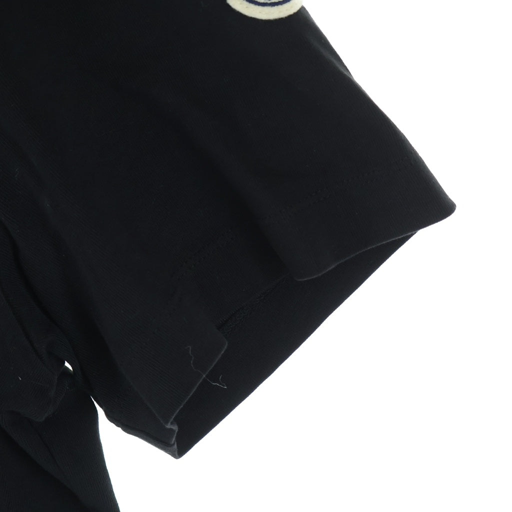 MONCLER(モンクレール) ネックロゴ クルーネック半袖Tシャツカットソー ブラック J10918C00024 8390T
