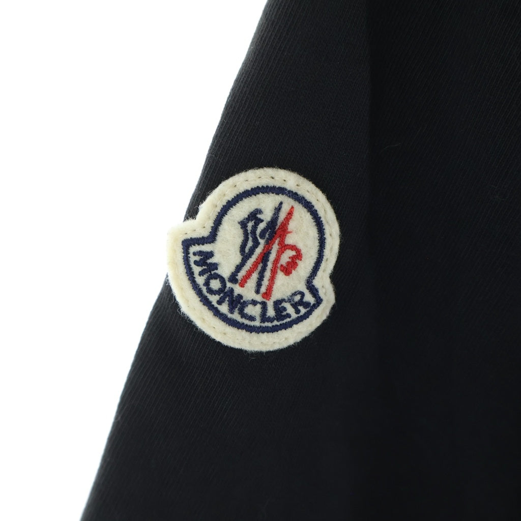 MONCLER(モンクレール) ネックロゴ クルーネック半袖Tシャツカットソー ブラック J10918C00024 8390T