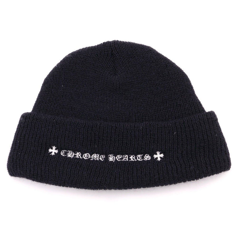 CHROME HEARTS(クロムハーツ) WATCH CAP ACRL ロゴ刺繍 アクリルビーニー ニットキャップ 帽子 ブラック