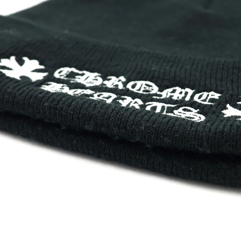 CHROME HEARTS(クロムハーツ) WATCH CAP WL ロゴ刺繍 ウールビーニー ニットキャップ 帽子 ブラック