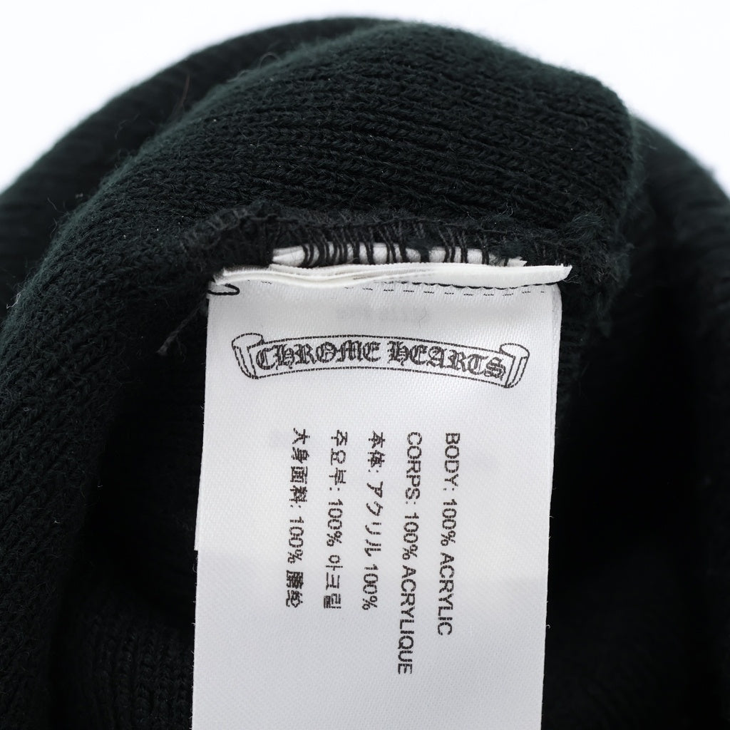 CHROME HEARTS(クロムハーツ) WATCH CAP WL ロゴ刺繍 ウールビーニー ニットキャップ 帽子 ブラック