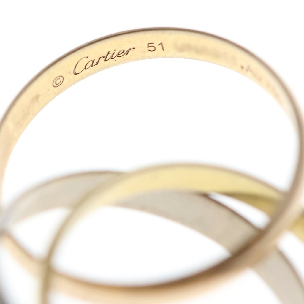 Cartier(カルティエ) トリニティ リング 3連 Au750 ゴールド/シルバー