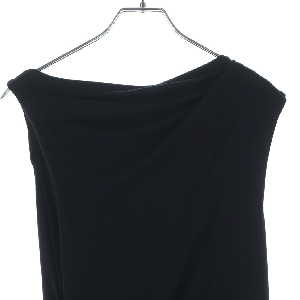 entire studios(エンタイア スタジオ) DRAPE TANK TOBACCO ドレープ タンクトップ ワンピース ブラック UNW-26-8012 レディース