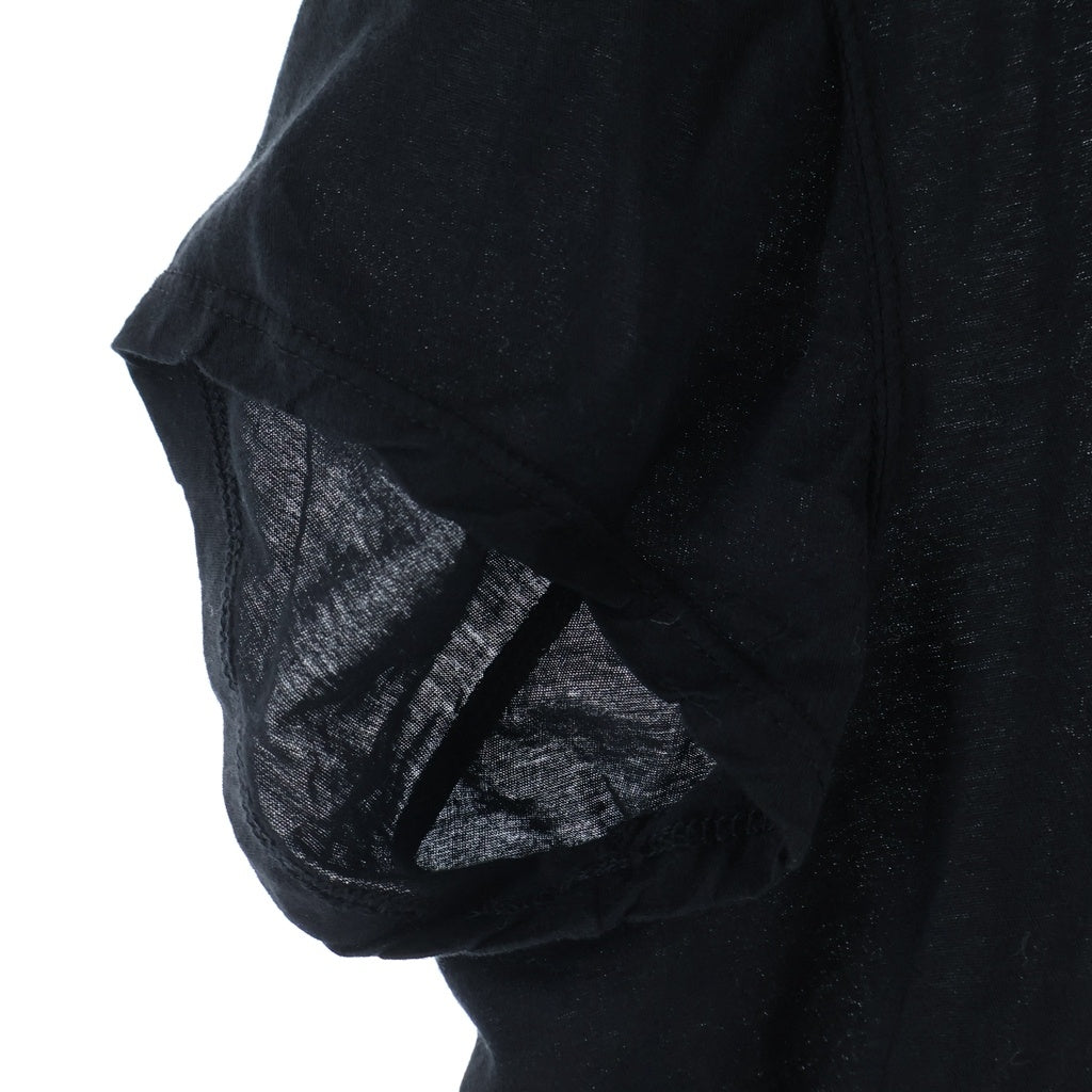 DRKSHDW(ダークシャドウ) クロップド クルーネック 半袖Tシャツ カットソー ブラック DS01D1207-BH レディース