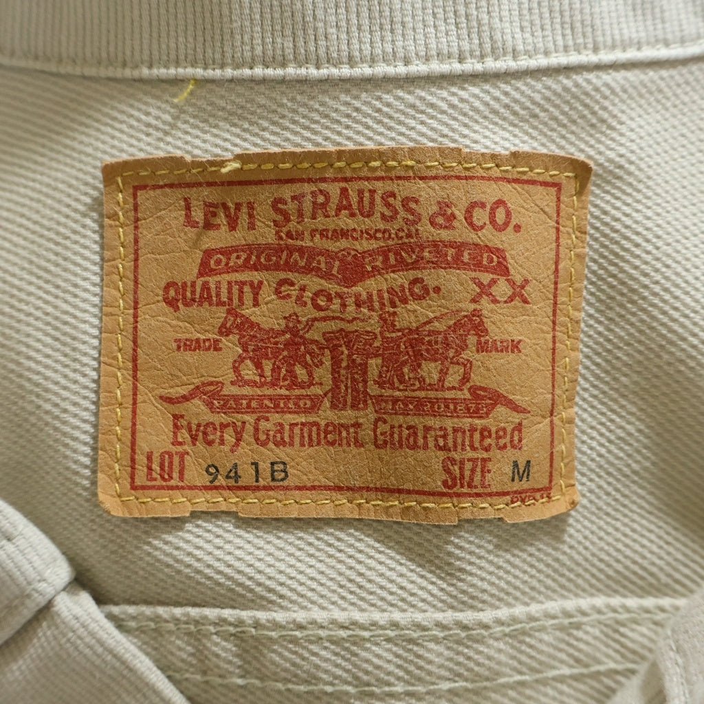 Levi's(リーバイス) 90S VINTAGE 両面BIG E ボタン裏555 ピケ トラッカージャケット ベージュ 941B