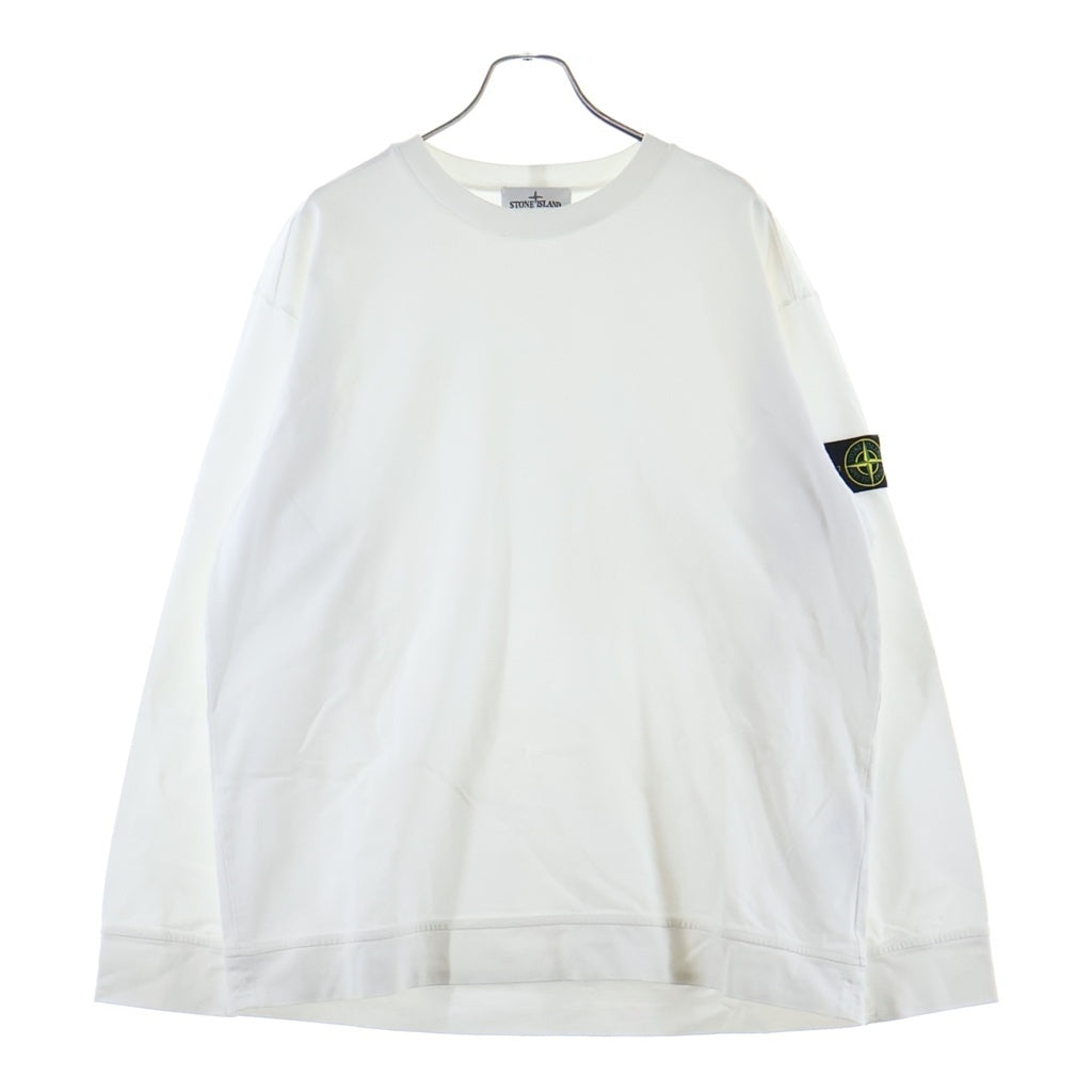 STONE ISLAND(ストーンアイランド) 24SS アームコンパスロゴワッペン クルーネック 長袖Tシャツ カットソー ホワイト 801563750