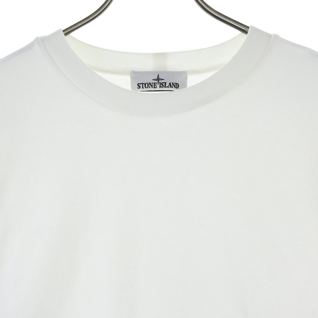 STONE ISLAND(ストーンアイランド) 24SS アームコンパスロゴワッペン クルーネック 長袖Tシャツ カットソー ホワイト 801563750