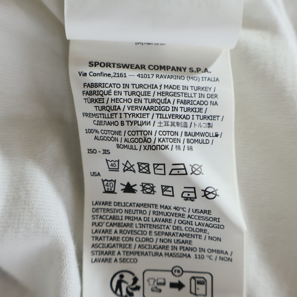 STONE ISLAND(ストーンアイランド) 24SS アームコンパスロゴワッペン クルーネック 長袖Tシャツ カットソー ホワイト 801563750