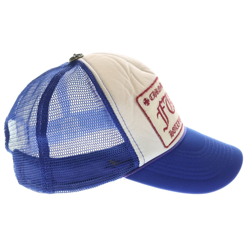 CHROME HEARTS(クロムハーツ) OLD TRUCKER CAP FUCK オールド ファックパッチ メッシュ トラッカー キャップ 帽子 ブルー