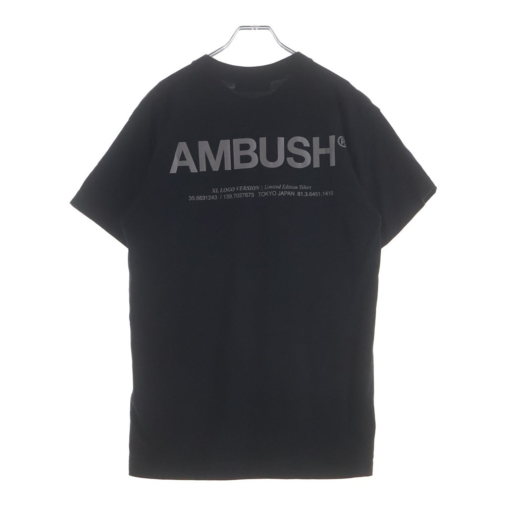 AMBUSH(アンブッシュ) 20AW ロゴプリントクルーネック 半袖Tシャツカットソーブラック BMAA007F20JER001
