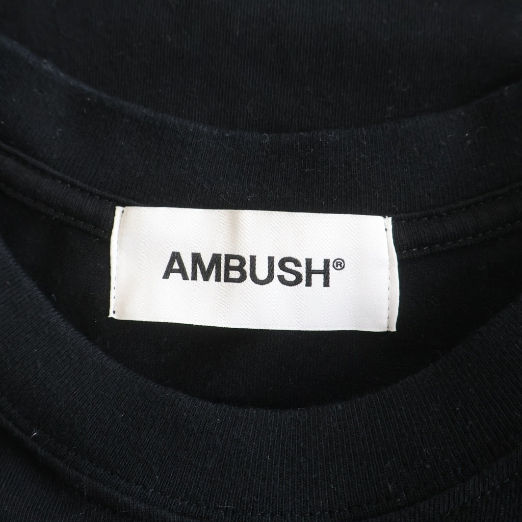 AMBUSH(アンブッシュ) 20AW ロゴプリントクルーネック 半袖Tシャツカットソーブラック BMAA007F20JER001
