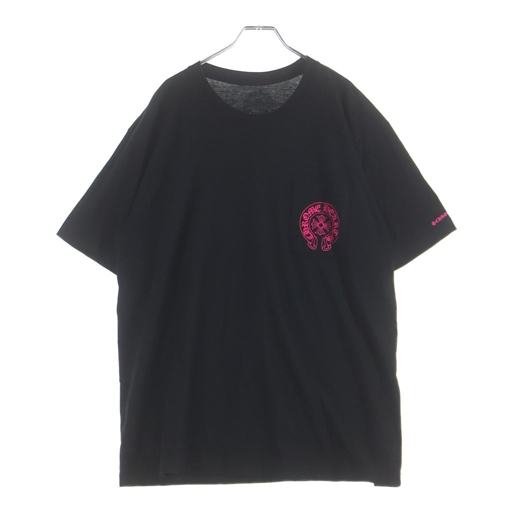 CHROME HEARTS Tシャツ ホースシュー ブラック L CHROME HEARTS(クロムハーツ) HORSESHOE S/S TEE ホースシュープリント