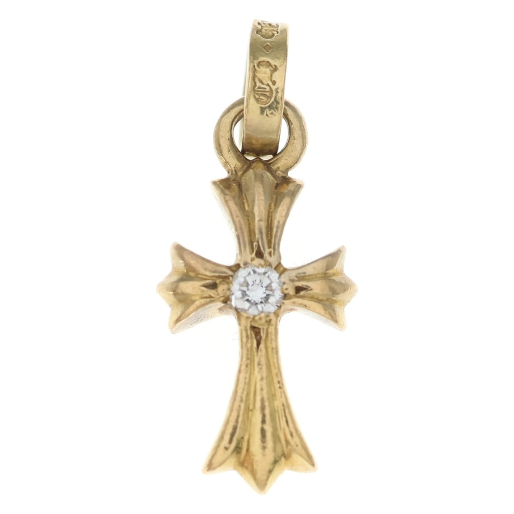 CHROME HEARTS(クロムハーツ) 22K CRS BBYFAT DIA ベイビーファットクロス 両面1ダイヤ ペンダントトップ ゴールド BCA034