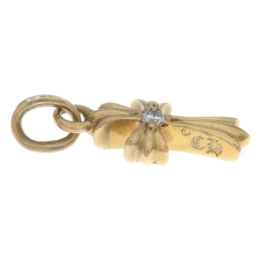 CHROME HEARTS(クロムハーツ) 22K CRS BBYFAT DIA ベイビーファットクロス 両面1ダイヤ ペンダントトップ ゴールド BCA034