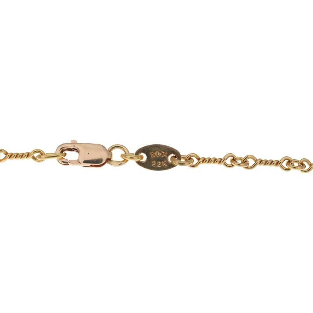 CHROME HEARTS(クロムハーツ) 22K NECKCHAIN T20 ツイストチェーンネックレス 20inch ゴールド BCA015
