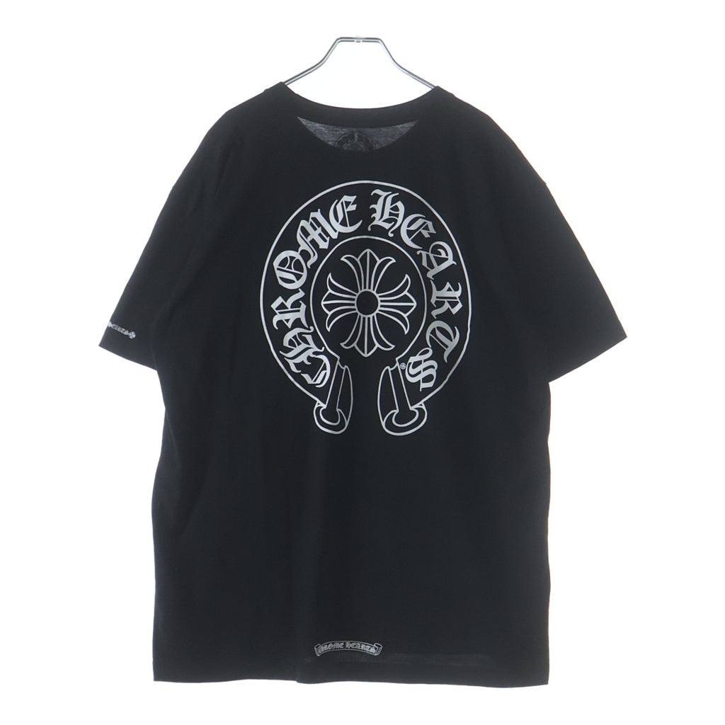 CHROME HEARTS(クロムハーツ) HORSESHOE S/S TEE ホースシュープリント ポケット半袖Tシャツ カットソー ブラック/ホワイト